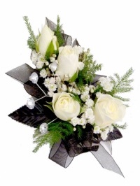 Black and White Corsage
