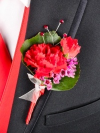 Boutonniere Red Carnation