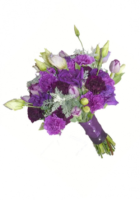 A Royal Purple Wedding Bouquet