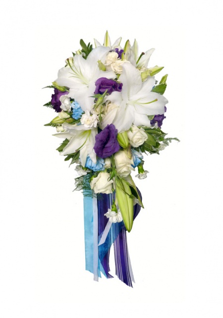 Beautifully Bold Cascading Wedding Bouquet