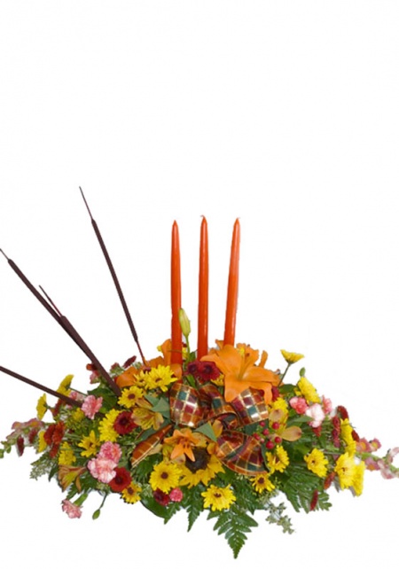 Cattail Floral Centerpiece