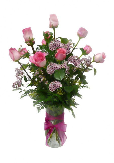 Classic Dozen Pink Roses