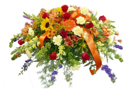 Loving Harvest Tribute Casket Spray