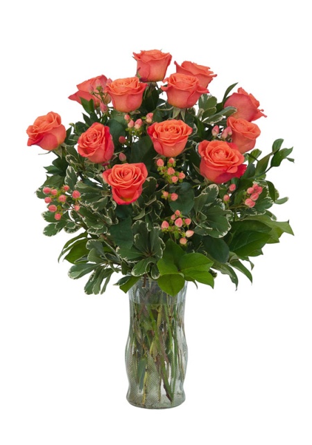 Orange Roses and Berries