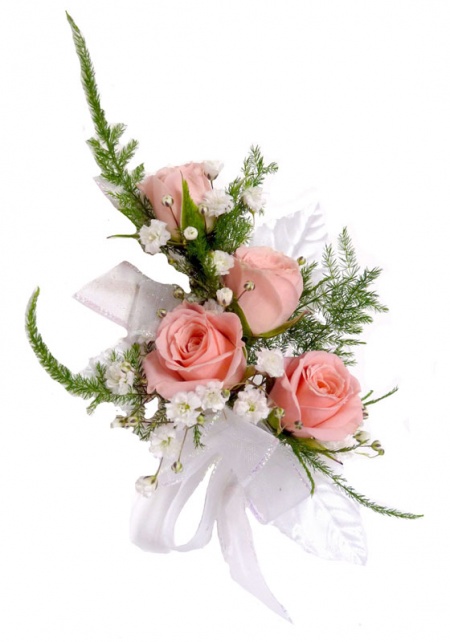 Pink and White Corsage