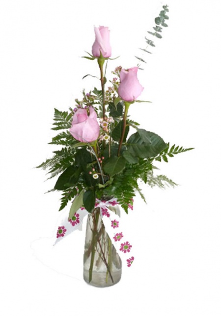 Pink Rose Bud Vase