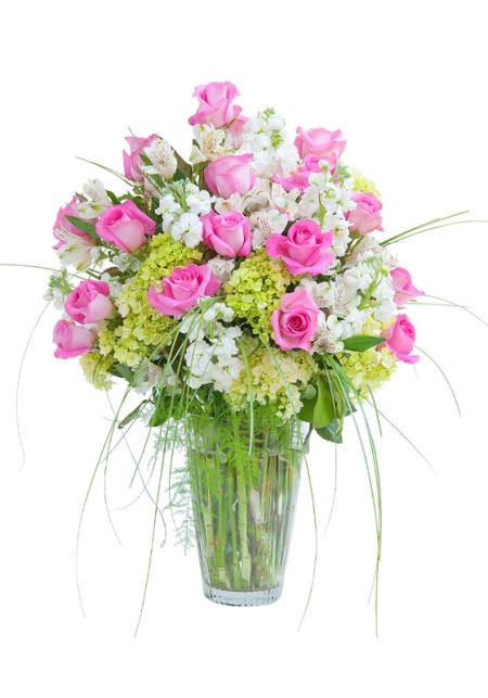 Pink & White Elegance Vase