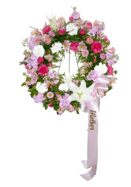 Pretty In Pink Wreath Stand