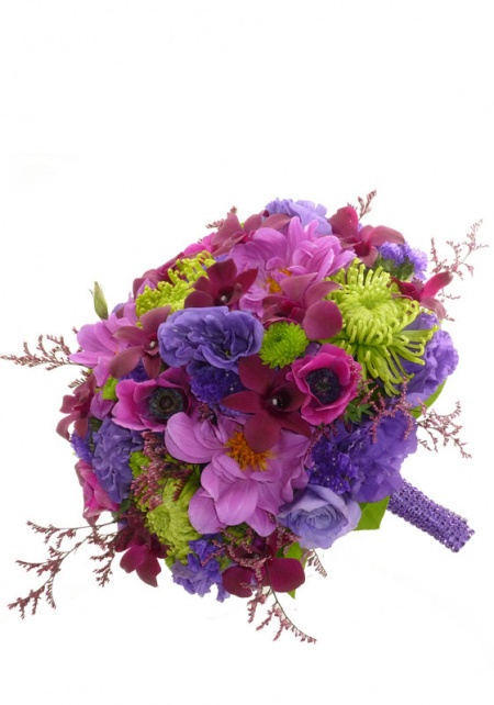 Sassy Purple Wedding Bouquet