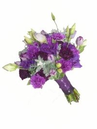 A Royal Purple Wedding Bouquet