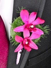 Boutonniere Pink Orchids