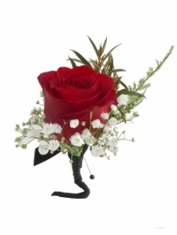 Classic Red Rose Boutonniere