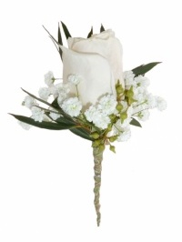 Classic White Rose Boutonniere