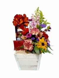 Flowers and Chocolate Gift Basket