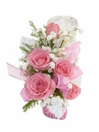 Pink Rose Corsage 