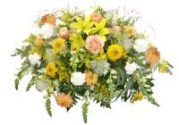 Peach and Yellow Casket Piece