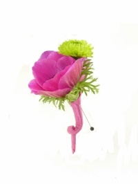 Pink Anemone Boutonniere