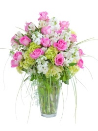 Pink & White Elegance Vase