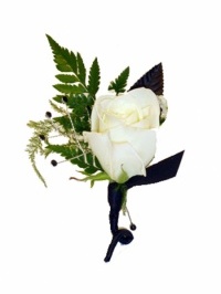 White Rose Boutonniere 